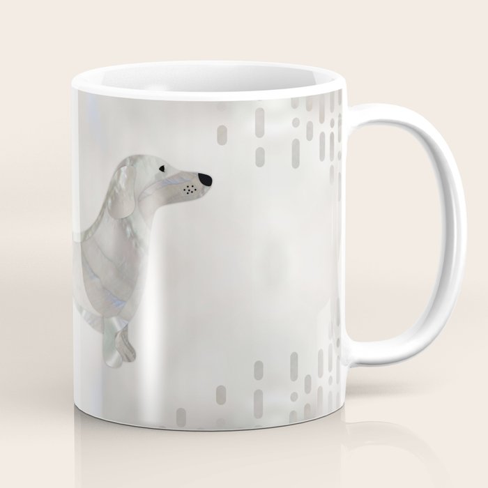 Dachshund dog  - Doxie pearl silhouette Coffee Mug Gallery Image 1