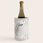 Dachshund dog  - Doxie pearl silhouette Wine Chiller Gallery Image 3