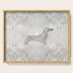 Dachshund dog  - Doxie pearl silhouette Serving Tray Gallery Image 1