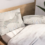 Dachshund dog  - Doxie pearl silhouette Pillow Sham Gallery Image 2