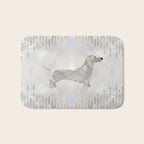 Dachshund dog  - Doxie pearl silhouette Bath Mat Gallery Image 1