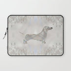 Dachshund dog  - Doxie pearl silhouette Laptop Sleeve Gallery Image 1