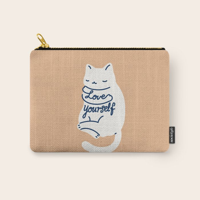Love Yourself Cat Carry All Pouch Gallery Image 1
