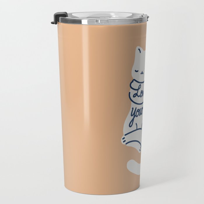Love Yourself Cat Travel Mug Gallery Image 3