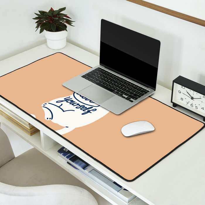 Love Yourself Cat Desk Mat Gallery Image 2