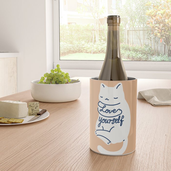 Love Yourself Cat Wine Chiller Gallery Image 4
