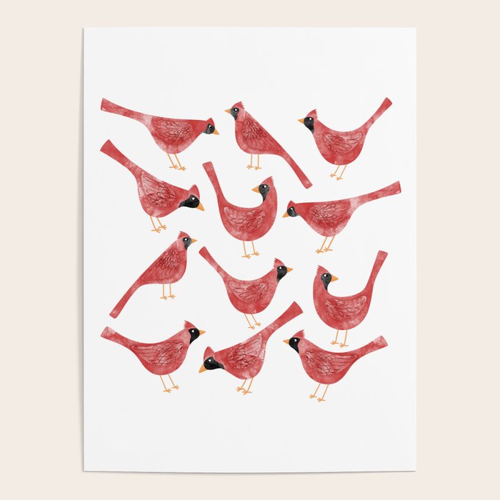 Red  Cardinal Birds Poster Gallery Image 1