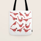 Red  Cardinal Birds Tote Bag Gallery Image 1