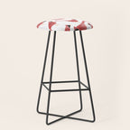 Red  Cardinal Birds Stool Gallery Image 1