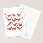 Red  Cardinal Birds Stationery Card Gallery Image 2