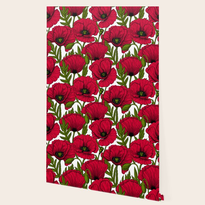 Red Poppy garden 2 Wallpaper Gallery Image 2