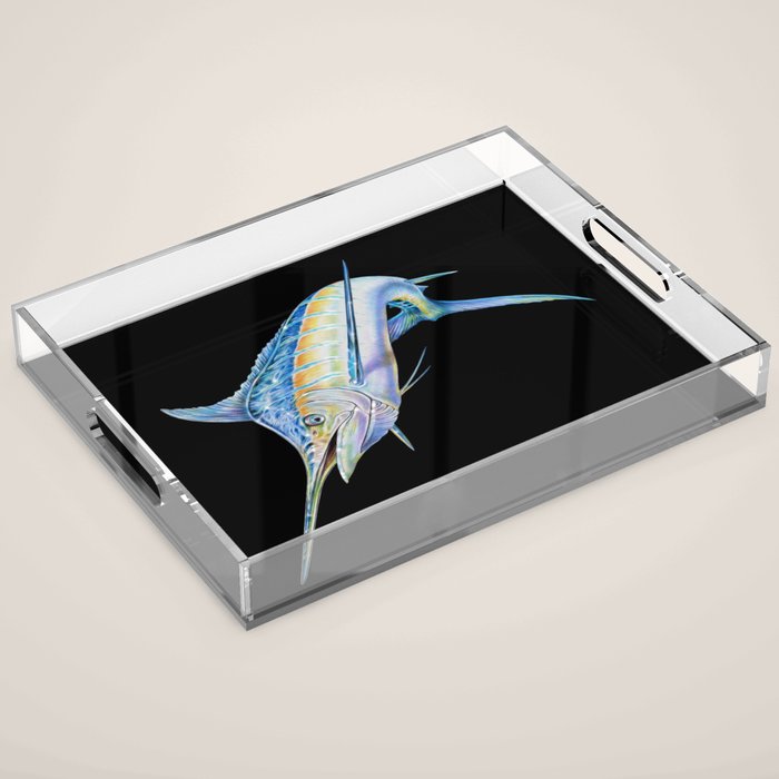 Blue Marlin Acrylic Tray Gallery Image 1
