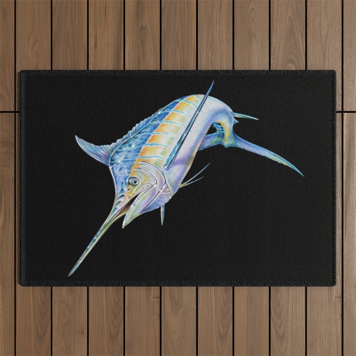 Blue Marlin Outdoor Rug Gallery Image 1