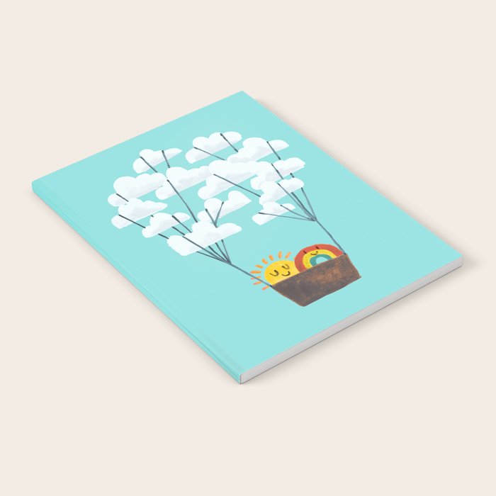 Hot cloud balloon - sun and rainbow Notebook Gallery Image 2