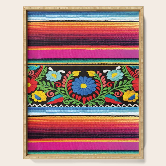 Pink Serape  Serving Tray Gallery Image 1