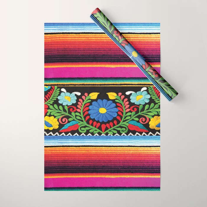 Pink Serape  Wrapping Paper Gallery Image 1