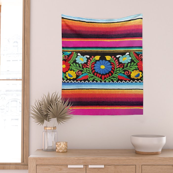 Pink Serape  Wall Tapestry Gallery Image 2