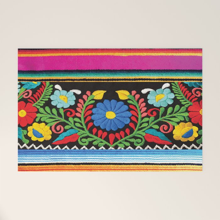 Pink Serape  Welcome Mat Gallery Image 1