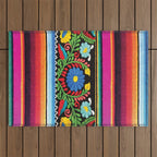 Pink Serape  Outdoor Rug Gallery Image 1