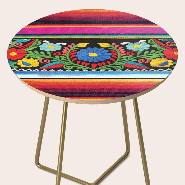 Pink Serape  Side Table Gallery Image 2
