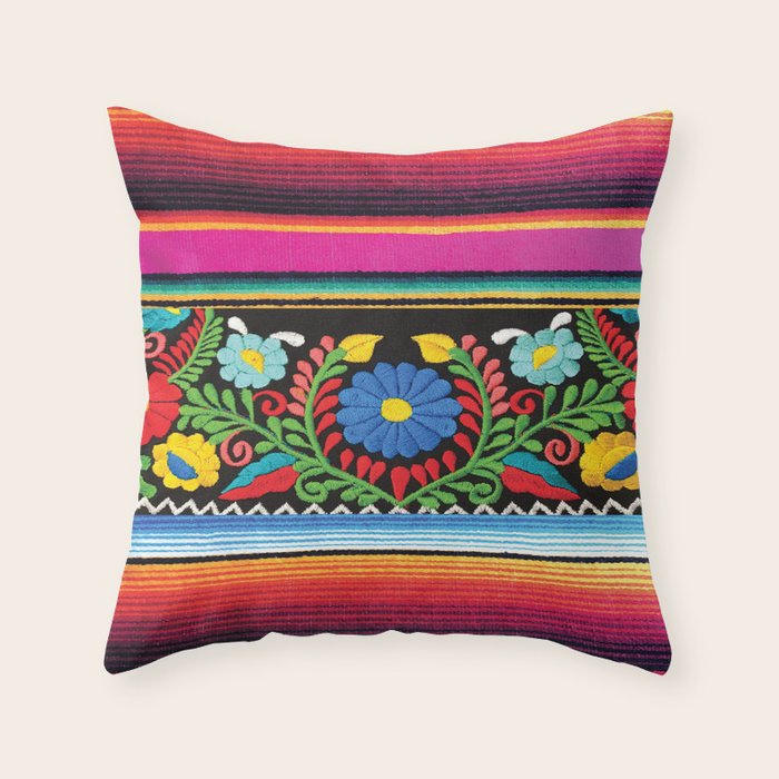 Pink Serape  Throw Pillow Gallery Image 6