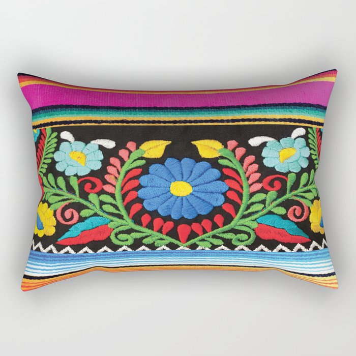 Pink Serape  Rectangular Pillow Gallery Image 1