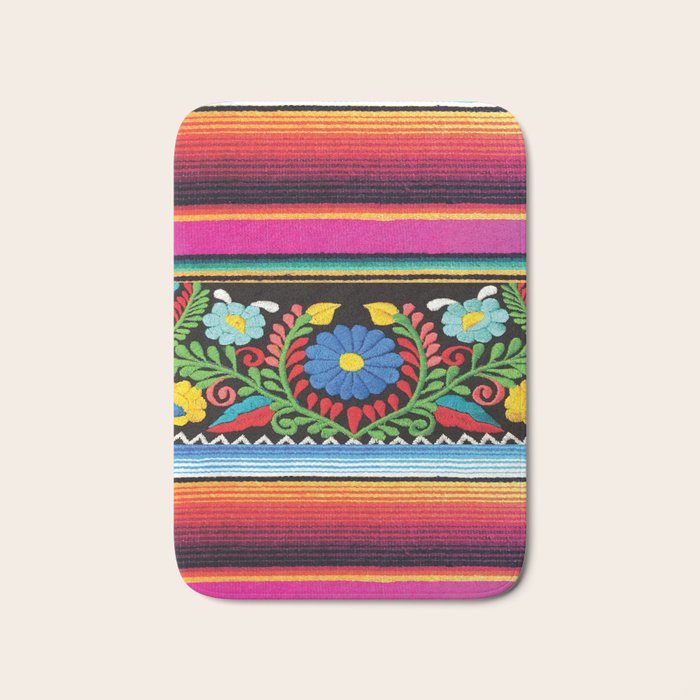 Pink Serape  Bath Mat Gallery Image 1
