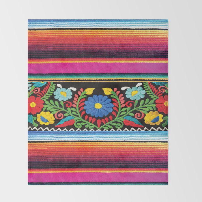 Pink Serape  Throw Blanket Gallery Image 2