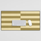 Strippy - Butter and Olive Desk Mat Gallery Image 1