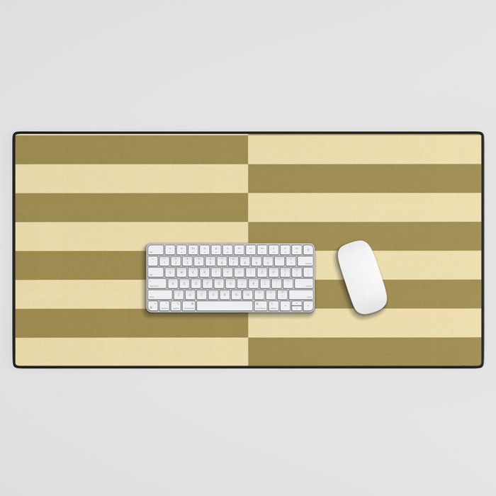 Strippy - Butter and Olive Desk Mat Gallery Image 1
