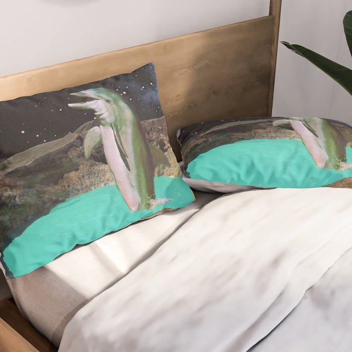 Planet Dolphin Pillow Sham Gallery Image 2