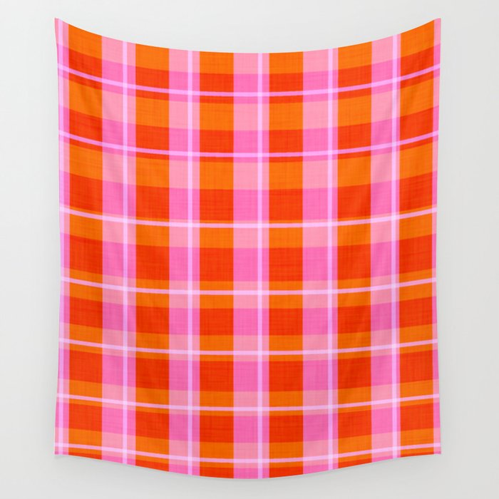 Summer plaid Wall Tapestry Gallery Image 4
