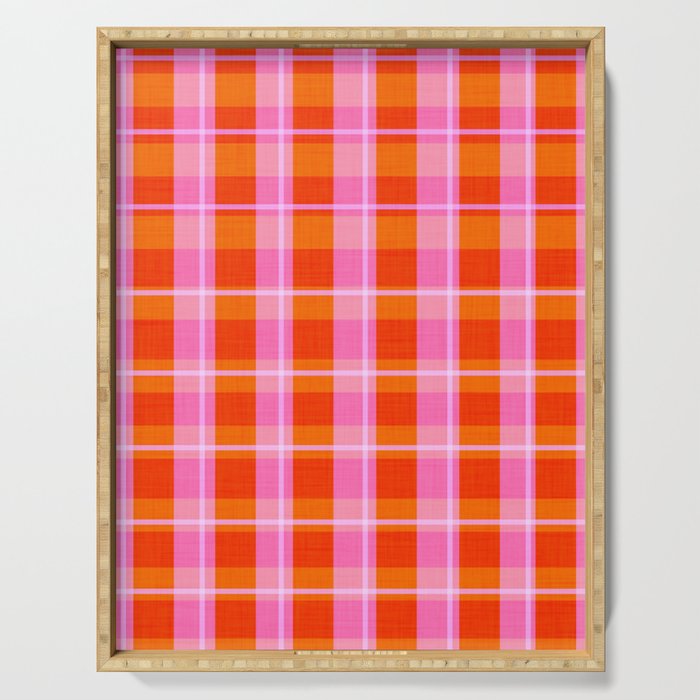 Summer plaid Serving Tray Gallery Image 1