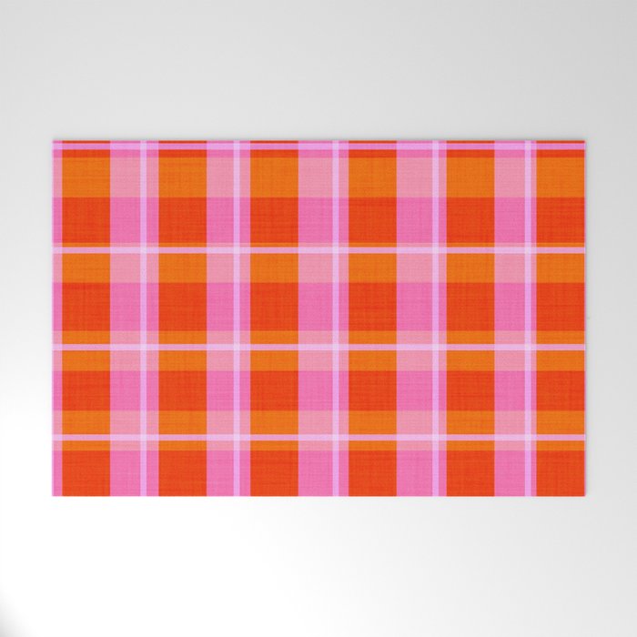 Summer plaid Welcome Mat Gallery Image 1