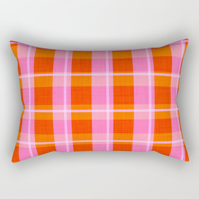 Summer plaid Rectangular Pillow Gallery Image 1