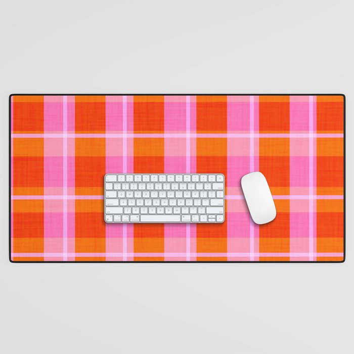 Summer plaid Desk Mat Gallery Image 1