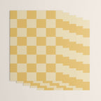 Checkerboard Check Geometric Checked Pattern in Double Mustard Wrapping Paper Gallery Image 3