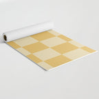 Checkerboard Check Geometric Checked Pattern in Double Mustard Yoga Mat Gallery Image 2