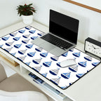 Nautical Sailboat Navy Blue Gray  Desk Mat Gallery Image 2