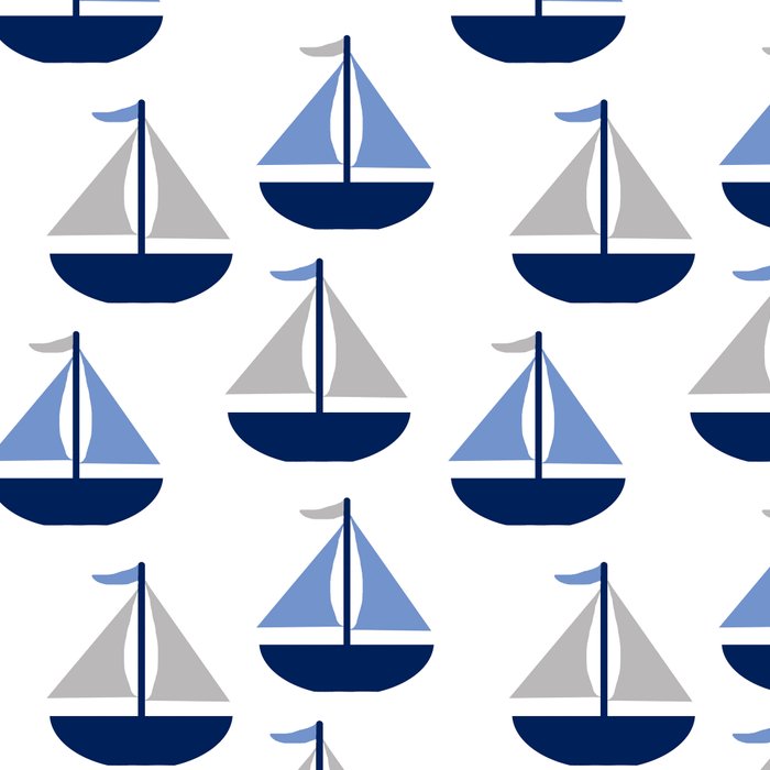 Nautical Sailboat Navy Blue Gray  Coffee Mug Gallery Image 2