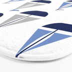 Nautical Sailboat Navy Blue Gray  Bath Mat Gallery Image 3