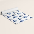 Nautical Sailboat Navy Blue Gray  Yoga Mat Gallery Image 2