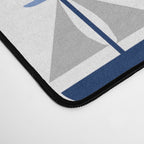 Nautical Sailboat Navy Blue Gray  Desk Mat Gallery Image 4