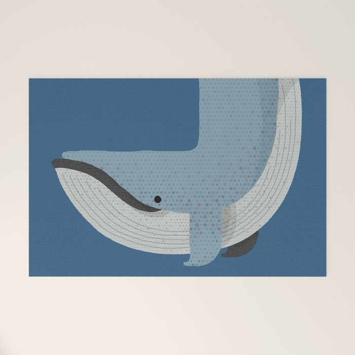 Whimsy Blue Whale Welcome Mat Gallery Image 1