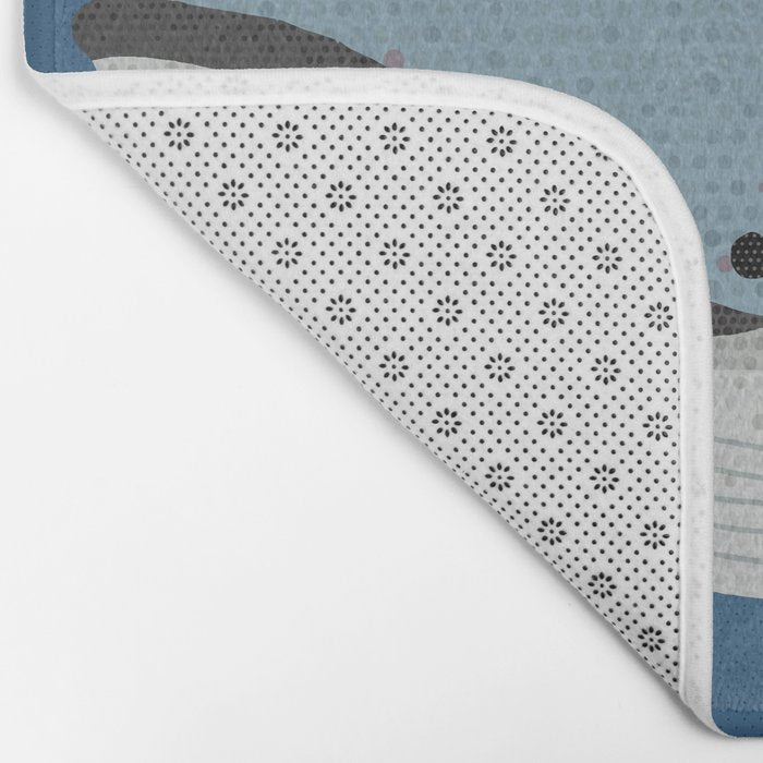 Whimsy Blue Whale Bath Mat Gallery Image 2