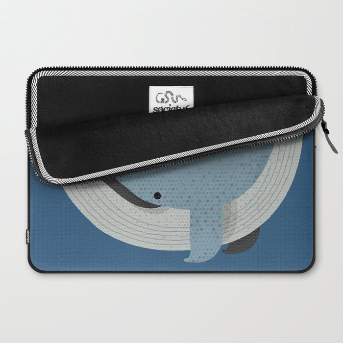 Whimsy Blue Whale Laptop Sleeve Gallery Image 2