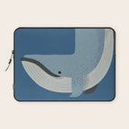 Whimsy Blue Whale Laptop Sleeve Gallery Image 1