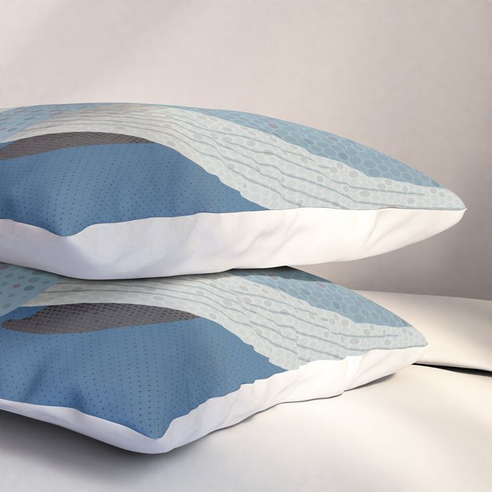 Whimsy Blue Whale Pillow Sham Gallery Image 3