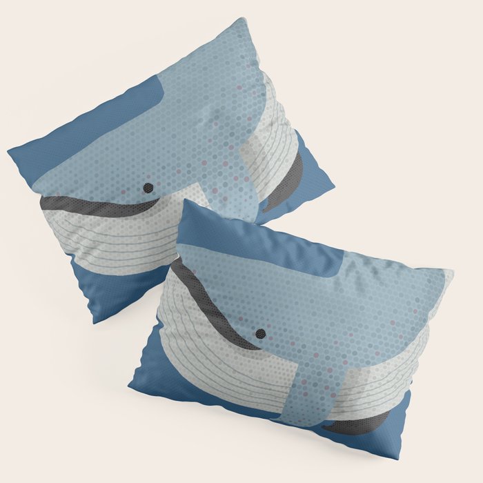 Whimsy Blue Whale Pillow Sham Gallery Image 3
