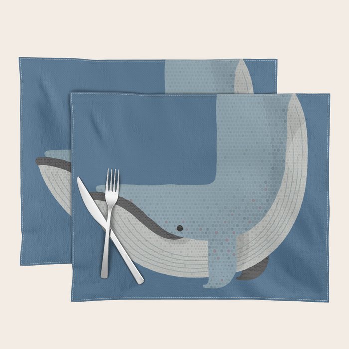 Whimsy Blue Whale Placemat Gallery Image 1